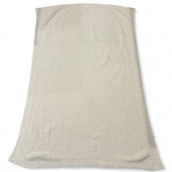 Barefoot Dreams Cozy Chic Contrast Tip Throw - Cream 45x60. - Picture 4 of 4